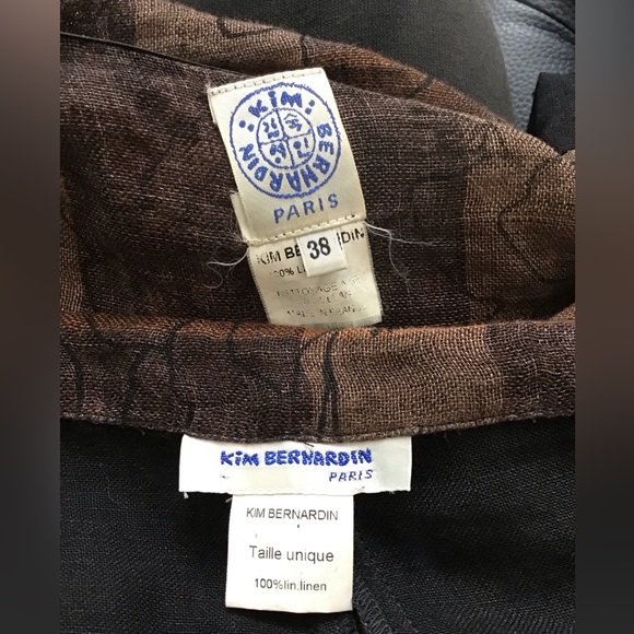 Kim Bernardin Paris Dress 2 Piece Separates Made In France Linen 38 - Picture 9 of 10